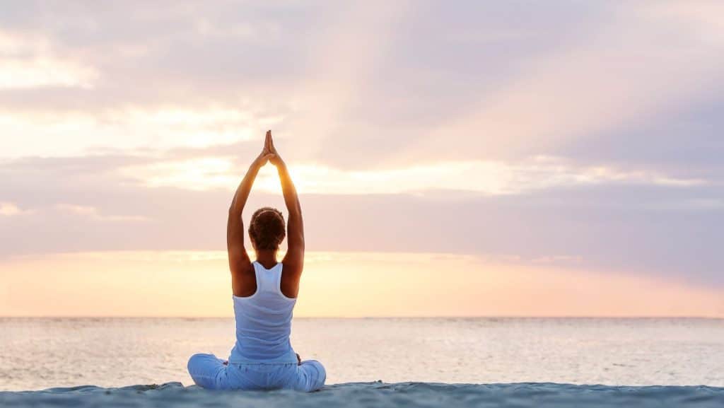 yoga on the beach