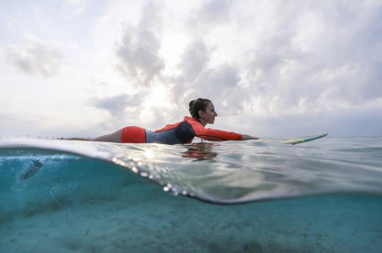 surfing girl